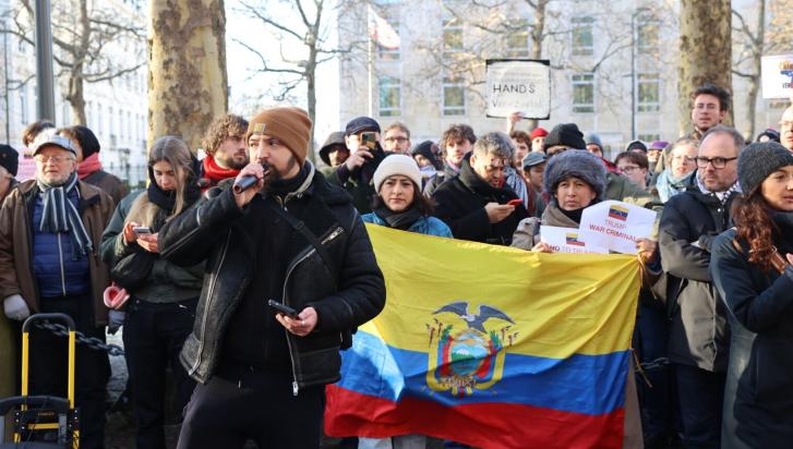 Solidarity demonstration with Venezuela, Brussels, January 4, 2026. Source: Workers' Party of Belgium/Facebook