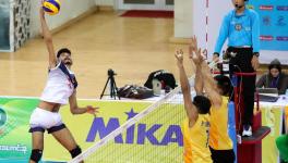 Indian volleyball team at the Men's U-23 Asian Volleyball Championship in Myanmar