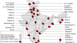 Coronavirus March 26 India Map