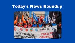 Strikes, Protests hit France as Round 2 of Pension Battle Escalates