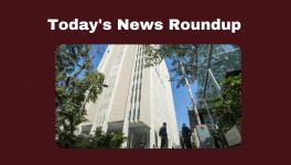 BBC office building, where a survey operation is being conducted by Income Tax Department officials as part of a tax evasion investigation, at KG Marg in New Delhi, Tuesday, Feb. 14, 2023.
