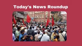 West Bengal government employees during a protest march demanding to clear their pending Dearness Allowance (DA), in Kolkata, Friday, Feb. 17, 2023. 