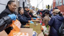 Food Bank for NYC distributing food to federal workers during the government shutdown in October-November. Photo: NYC Food Bank