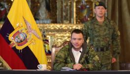 President Daniel Noboa at the Cabinet meeting in January. Photo: Ecuadorian Presidency