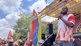 NUMSA march to US consulate in solidarity with Venezuela. Photo: NUMSA