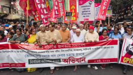 A rally and sit-in protest was held by by Left 