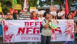 Protest against the killings of 19 people in Negros Occidental by the Army. Photo: Adrian Puse/Altermidya