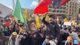 Lebanon protests talks with Israel. Photo: screenshot