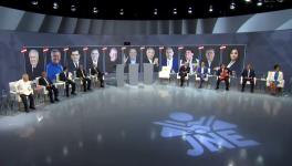 Presidential candidates in debate organized by the electoral authority in Peru. Photo: JNE