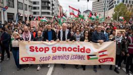 Workers' Party of Belgium during national demonstration, October 20, Brussels. Source: PTB-PVDA/Facebook