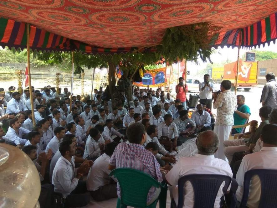 Asahi Glass Workers Demand Reinstatement of 28 Workers in Chennai