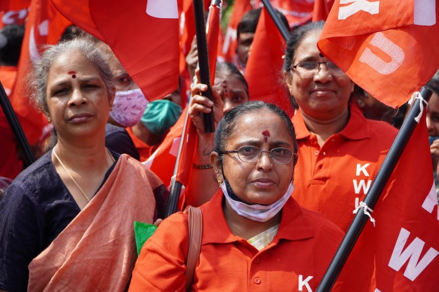 Workers from the formal and informal sectors turned up in large numbers