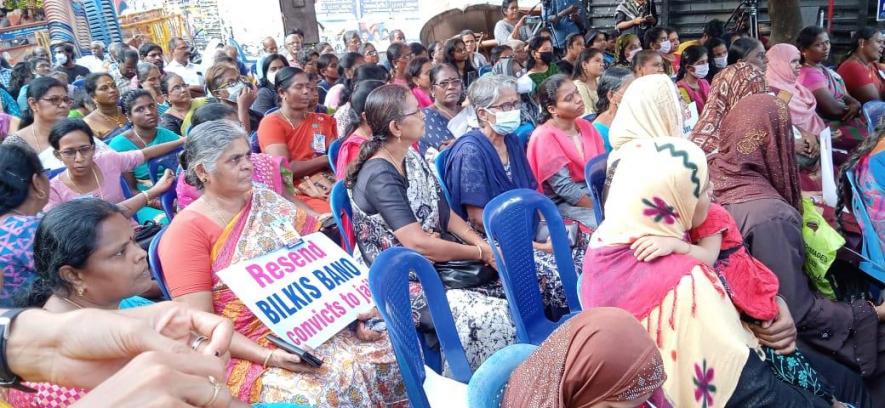 Protest held in solidarity with Bilkis Bano in Chennai. Image courtesy: AIDWA, Tamil Nadu