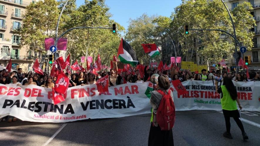 October 15 rally in Barcelona. Source: Sindicato de Estudiantes/X