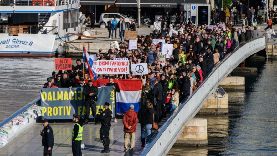 Antifascist protest in Zadar, November 30, 2025. Source: United Against Fascism