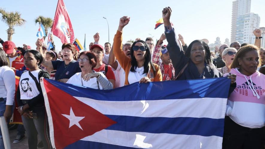 Cuban people rallied in Havana on January 3, to stand in solidarity with Venezuela. Photo: Presidencia Cuba
