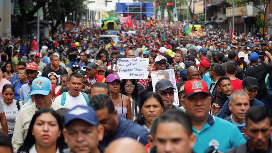 Mobilization in Venezuela for the return of President Nicolás Maduro from US captivity. Photo: Francisco Trias