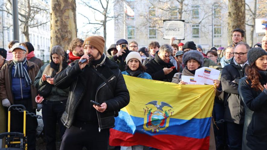 Solidarity demonstration with Venezuela, Brussels, January 4, 2026. Source: Workers' Party of Belgium/Facebook