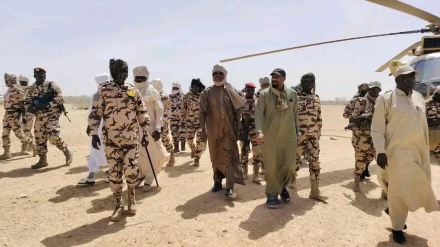 Chadian delegation led by Minister of Defense visits border town between Sudan and Chad. Photo: Rich Tedd/X