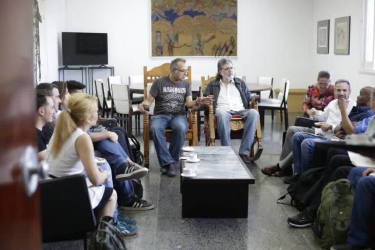 Vijay Prashad and Abel Prieto at the Casa de las Américas in Havana. Photo: Casa de las Americas