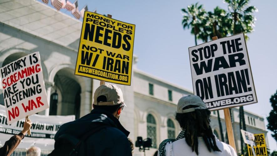 Rally against the war on Iran in Los Angeles. Photo: PSL LA