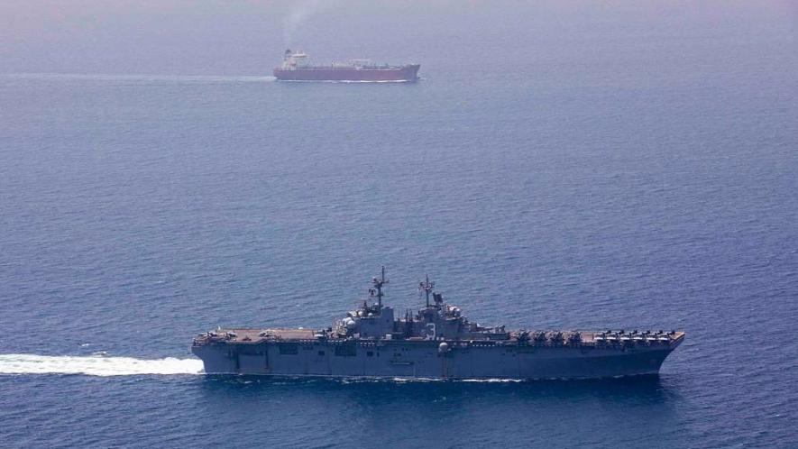 Wasp-class amphibious assault ship USS Kearsarge (LHD 3) transits the Strait of Hormuz in 2019. Photo: DVIDS Public Archive