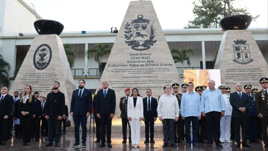 Ceremony in Caracas, Venezuela to pay tribute to the fighters who fell in combat against the United States on January 3. Photo: Minister of Communication Venezuela